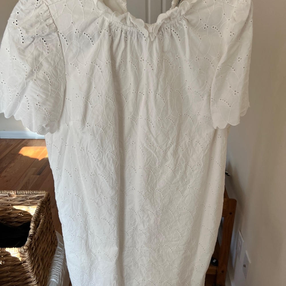 Elegant Eyelet White Eyelet Dress